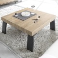 Quadratischer Couchtisch 86x86cm aus Holz für Wohnzimmer Dachshund Palma Aktion