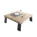 Quadratischer Couchtisch 86x86cm aus Holz für Wohnzimmer Dachshund Palma Angebot