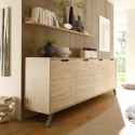 Sideboard Wohnzimmer Anrichte mit 4 Türen 206 cm Holz Kalua Palma Auswahl