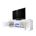 Moderner TV-Schrank Weiß Hochglanz mit 2 Türen Nolux Wh Basic Rabatte