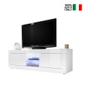 Moderner TV-Schrank Weiß Hochglanz mit 2 Türen Nolux Wh Basic Verkauf