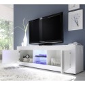 Glänzend weiß modernes Wohnzimmer TV-Ständer 2 Türen Nolux Wh Basic Lagerbestand