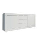 Weiße Hochglanz-Kommode Tribus Wh Basic mit 2 Türen und 3 Schubladen Angebot