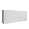 Weiße Hochglanz-Kommode Tribus Wh Basic mit 2 Türen und 3 Schubladen Angebot
