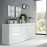 Weiße Hochglanz-Kommode Tribus Wh Basic mit 2 Türen und 3 Schubladen Katalog