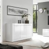 Anrichte Wohnzimmer 3-türig Sideboard 160cm Weiß Hochglanz Modis Wh Basic Aktion