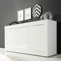 Anrichte Wohnzimmer 3-türig Sideboard 160cm Weiß Hochglanz Modis Wh Basic Rabatte
