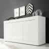Anrichte Wohnzimmer 3-türig Sideboard 160cm Weiß Hochglanz Modis Wh Basic Rabatte