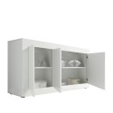 Anrichte Wohnzimmer 3-türig Sideboard 160cm Weiß Hochglanz Modis Wh Basic Sales