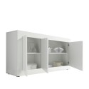 Wohnzimmer Sideboard 3 Türen Sideboard 160cm glänzend weiß Modis Wh Basic Sales