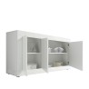 Anrichte Wohnzimmer 3-türig Sideboard 160cm Weiß Hochglanz Modis Wh Basic Sales