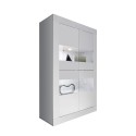 Moderne Wohnzimmer-Vitrine mit 4 Glastüren in glänzendem Weiß Tina Wh Basic Angebot