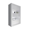 Moderne Wohnzimmer-Vitrine mit 4 Glastüren in glänzendem Weiß Tina Wh Basic Angebot
