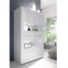 Moderne Wohnzimmer-Vitrine mit 4 Glastüren in glänzendem Weiß Tina Wh Basic Sales