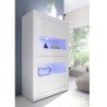 Moderne Wohnzimmer-Vitrine mit 4 Glastüren in glänzendem Weiß Tina Wh Basic Rabatte