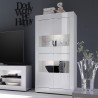 Moderne Wohnzimmer-Vitrine mit 4 Glastüren in glänzendem Weiß Tina Wh Basic Aktion