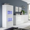 Vitrine Hochglanz Weiß modernes Design für Wohnzimmer Nina Wh Basic Angebot