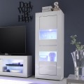 Vitrine Hochglanz Weiß modernes Design für Wohnzimmer Nina Wh Basic Aktion