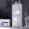 Vitrine Hochglanz Weiß modernes Design für Wohnzimmer Nina Wh Basic Aktion