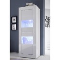 Vitrine Hochglanz Weiß modernes Design für Wohnzimmer Nina Wh Basic Sales