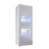 Vitrine Hochglanz Weiß modernes Design für Wohnzimmer Nina Wh Basic Rabatte