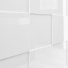 Design-Sideboard Schachmuster 3 Türen in weiß glänzendem Holz Dama Wh S Rabatte