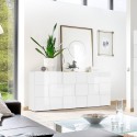 Design-Sideboard Schachmuster 3 Türen in weiß glänzendem Holz Dama Wh S Katalog