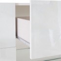 Weiße Hochglanz-Anrichte Dama Wh M, 2 Türen, 2 Schubladen für Esszimmer Lagerbestand