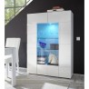 2-türige Glasvitrine glänzend weiß modernes Wohnzimmer 121x166cm Murano Wh Katalog