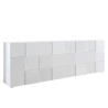 Moderne Anrichte, 4 Türen, Hochglanz Weiß, 241 cm, Dama Wh XL Angebot