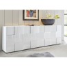 Moderne Anrichte, 4 Türen, Hochglanz Weiß, 241 cm, Dama Wh XL Katalog