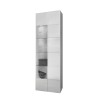 Moderne Wohnzimmer-Vitrine mit 1 Tür, weiß glänzend, Schachbrettmuster Bee Wh Dama Angebot