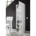 Moderne Wohnzimmer-Vitrine mit 1 Tür, weiß glänzend, Schachbrettmuster Bee Wh Dama Rabatte