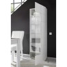 Moderne Wohnzimmer-Vitrine mit 1 Tür, weiß glänzend, Schachbrettmuster Bee Wh Dama Rabatte