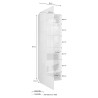 Moderne Wohnzimmer-Vitrine mit 1 Tür, weiß glänzend, Schachbrettmuster Bee Wh Dama Katalog