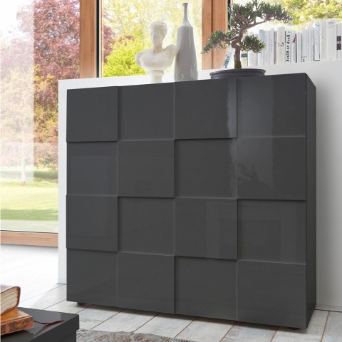Moderne hohe Anrichte Wohnzimmer-Schrank 2 Türen 121cm Dama Lola Rt Aktion
