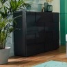 Moderne hohe Anrichte Wohnzimmer-Schrank 2 Türen 121cm Dama Lola Rt Lagerbestand