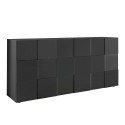 Anrichte Küche 3 Türen modern kariert anthrazit Dama Rt S Angebot