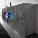 Moderne Anrichte für Wohnzimmer 2 Türen 4 Schubladen Hochglanz Anthrazit Dama Rt L Katalog