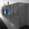 Moderne Anrichte für Wohnzimmer 2 Türen 4 Schubladen Hochglanz Anthrazit Dama Rt L Katalog