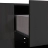 Moderne Anrichte für Wohnzimmer 2 Türen 4 Schubladen Hochglanz Anthrazit Dama Rt L Lagerbestand