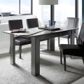Moderner ausziehbarer Tisch 90x137-185cm hochglanz Anthrazit Fly Dama Aktion