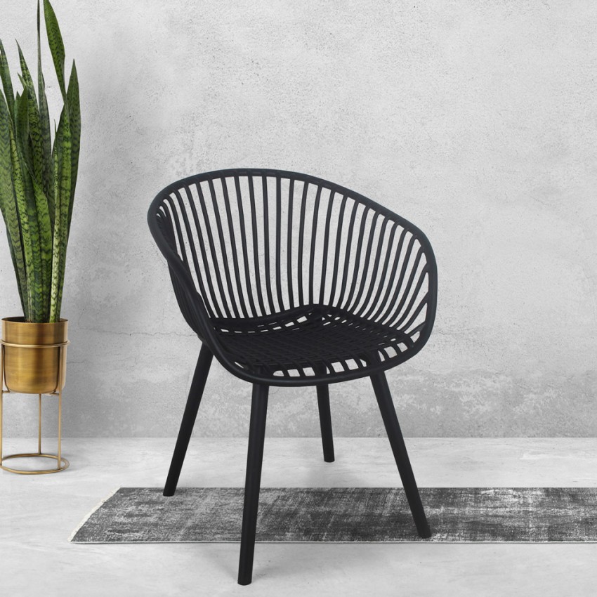 Moderner Esstisch mit Armlehnen für Esszimmer Küche Garten Philis