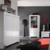 Hoher Schrank für Wohnzimmer und Küche, 4-türig, Hochglanz Weiß Moyen Amalfi Rabatte