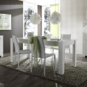 Moderner ausziehbarer Tisch Hochglanz Weiß 90x137-185cm Lit Amalfi Rabatte