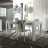 Moderner ausziehbarer Tisch Hochglanz Weiß 90x137-185cm Lit Amalfi Rabatte