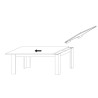 Moderner ausziehbarer Tisch 90x137-185cm hochglanz Anthrazit Fly Dama Rabatte