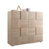 Hohe Anrichte aus Holz mit 2 Türen im Schachbrettmuster Dama Lola Sm Angebot