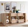 Wohnzimmerschrank 241cm aus Eichenholz mit 2 Türen und 4 Schubladen Dama Sm L Rabatte