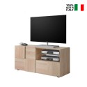 TV-Schrank aus Eichenholz 121cm mit Tür und Schublade Petite Sm Dama Verkauf